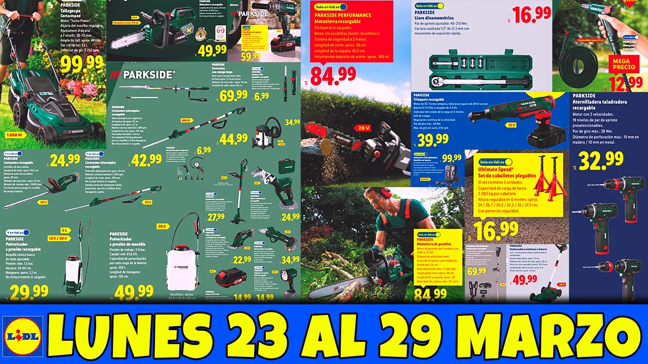Grandes CHOLLOS en las HERRAMIENTAS m&aacute;s TOP del Gran Catalogo de Esta Semana de LIDL y Parkside