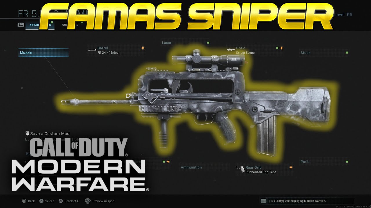 Modern Warfare - FAMAS SNIPER VARIANT CLASS SETUP! - IS IT GOOD?