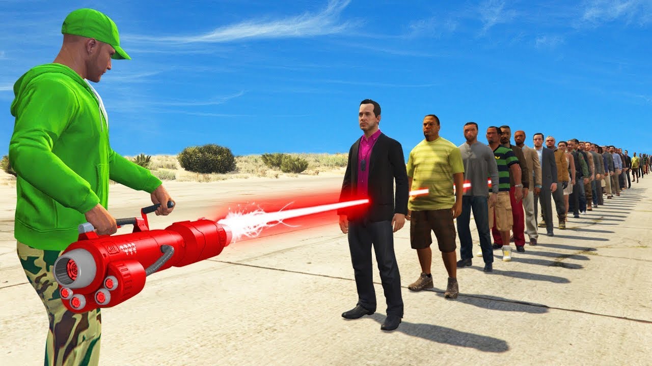 1 BALA vs 100 PERSONAS en GTA 5