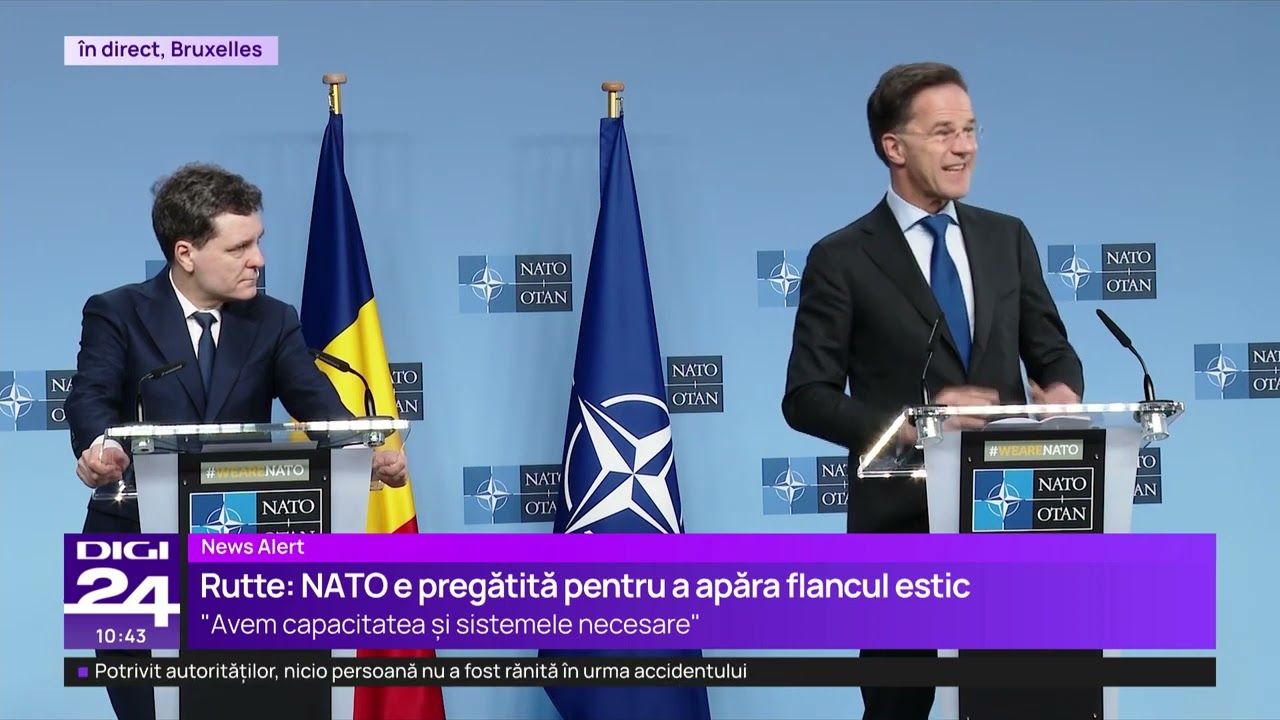 Rutte: Sunt recunoscător României pentru că a asigurat o poziție puternică a NATO pe Flancul Estic