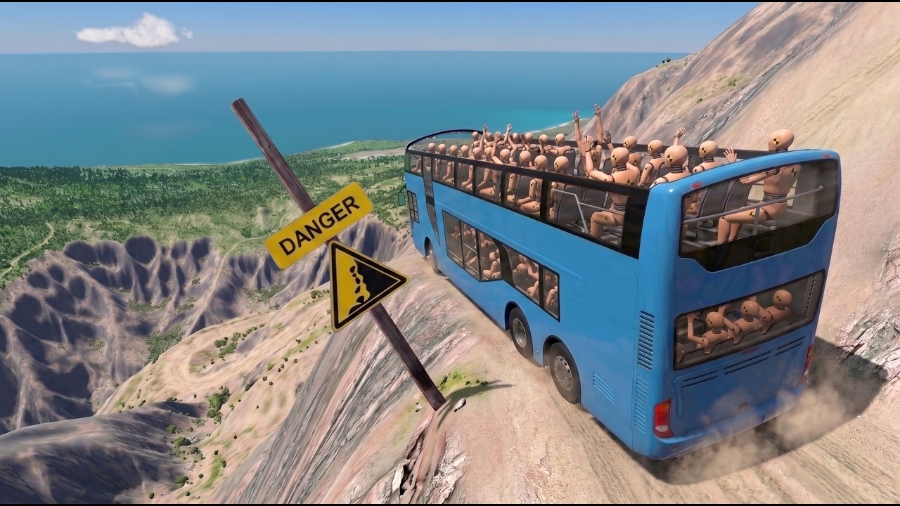 LAST TOUR! TOURIST BUS FELL INTO A CANYON | BeamNG.drive