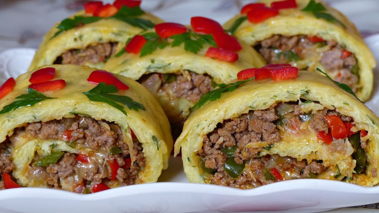 😍👌رولي البطاطا باللحم المفروم، أكلة راقية سهلة وسريعة التحضير👌😍