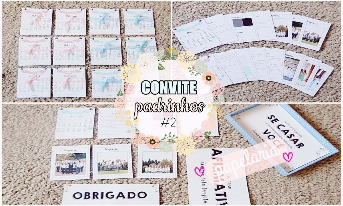 CONVITE PADRINHOS - Papelaria (2) ❤