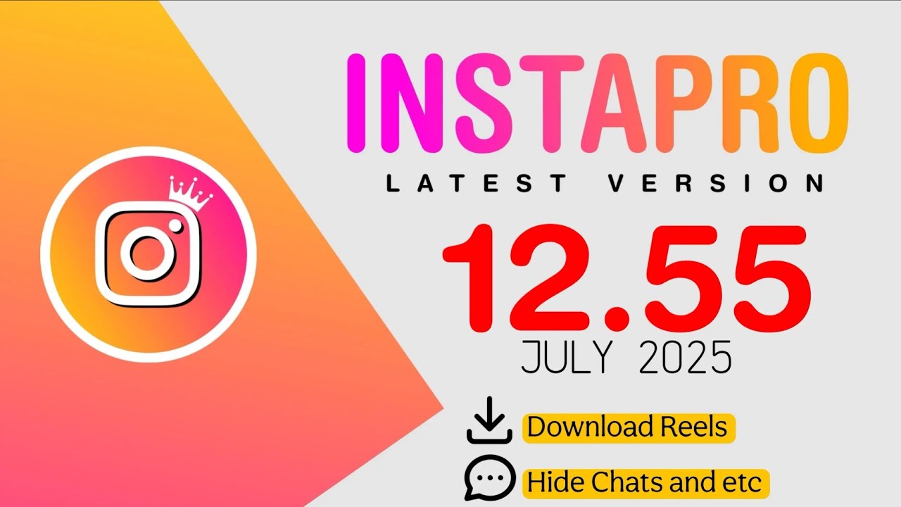 Instapro Latest version V 12.55 || Instapro || Hide chats || Download reels || Instamod