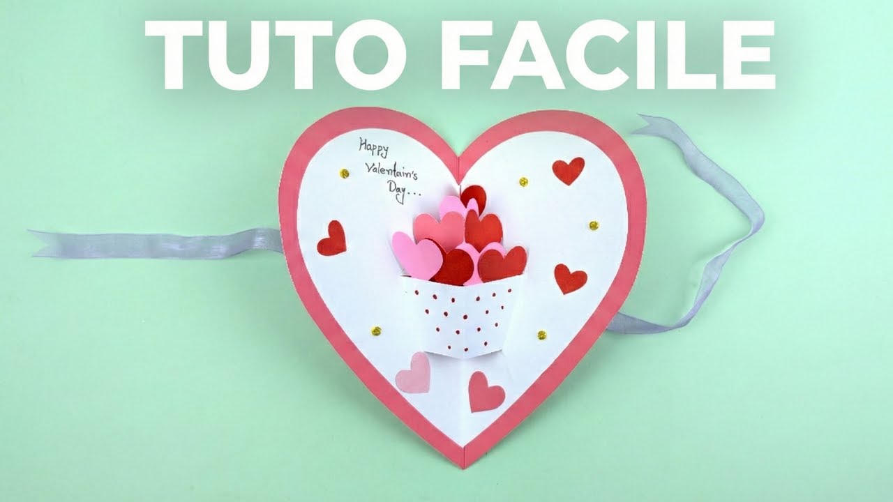 Carte Cœur Saint Valentin ❤️ Tuto Facile