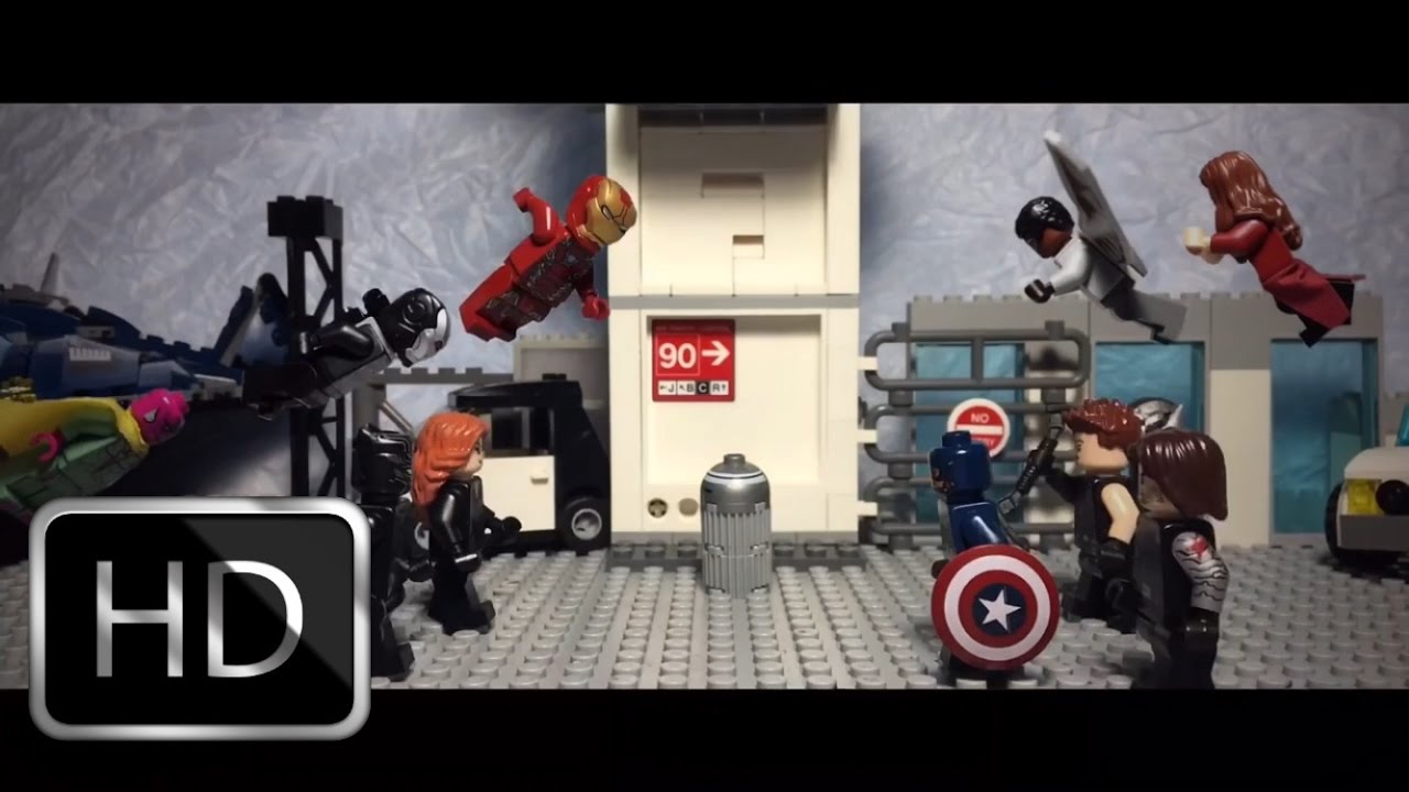 Lego Captain America Civil War Trailer 2 recreation shot for shot