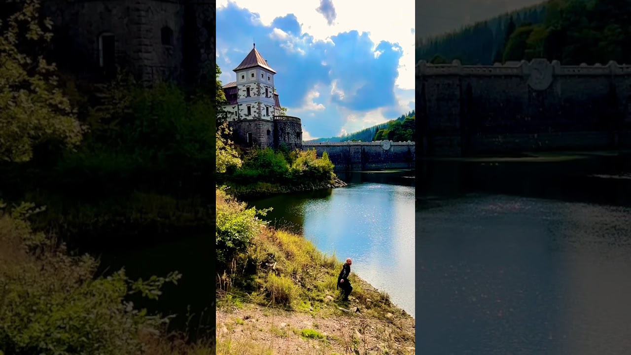 Comment if you would like to live in this house🤩 Beautiful Dam of Elbe / Labe in &Scaron;pindleruv Mlyn!