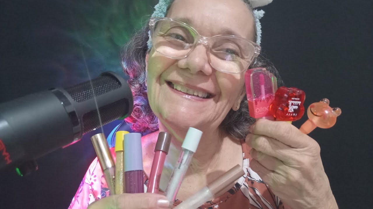 ASMR PINCELADAS NO SEU LÁBIOS 💋 2°PARTE COISAS DE VÓ 🧑🏻‍🦳#maono #triggers .Leia descrição.
