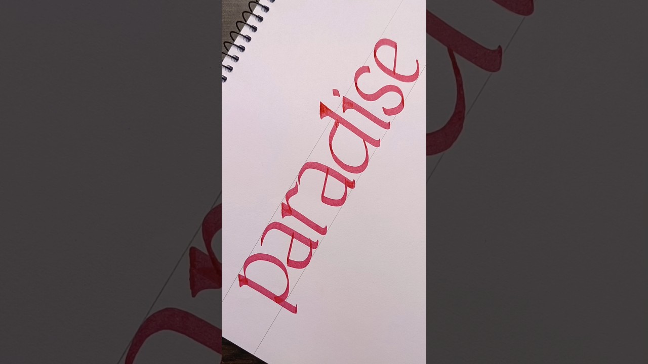 paradise in foundational font 