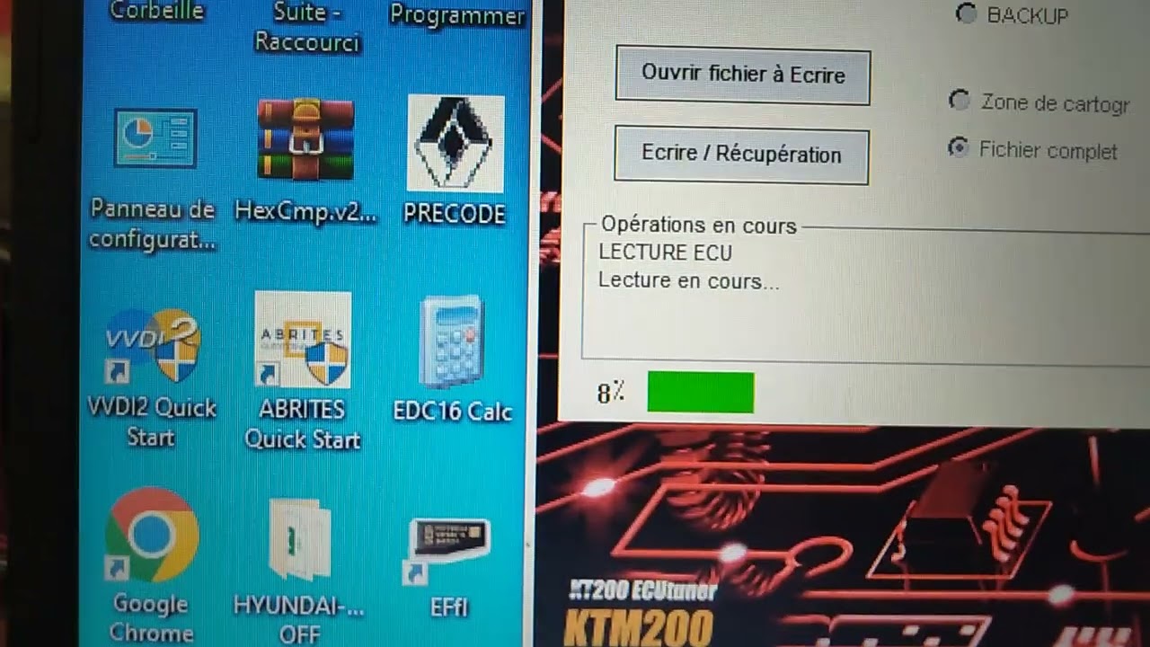 KT200 lire et écrire ecu Valeo J34P -AAE - BOOT MODE.