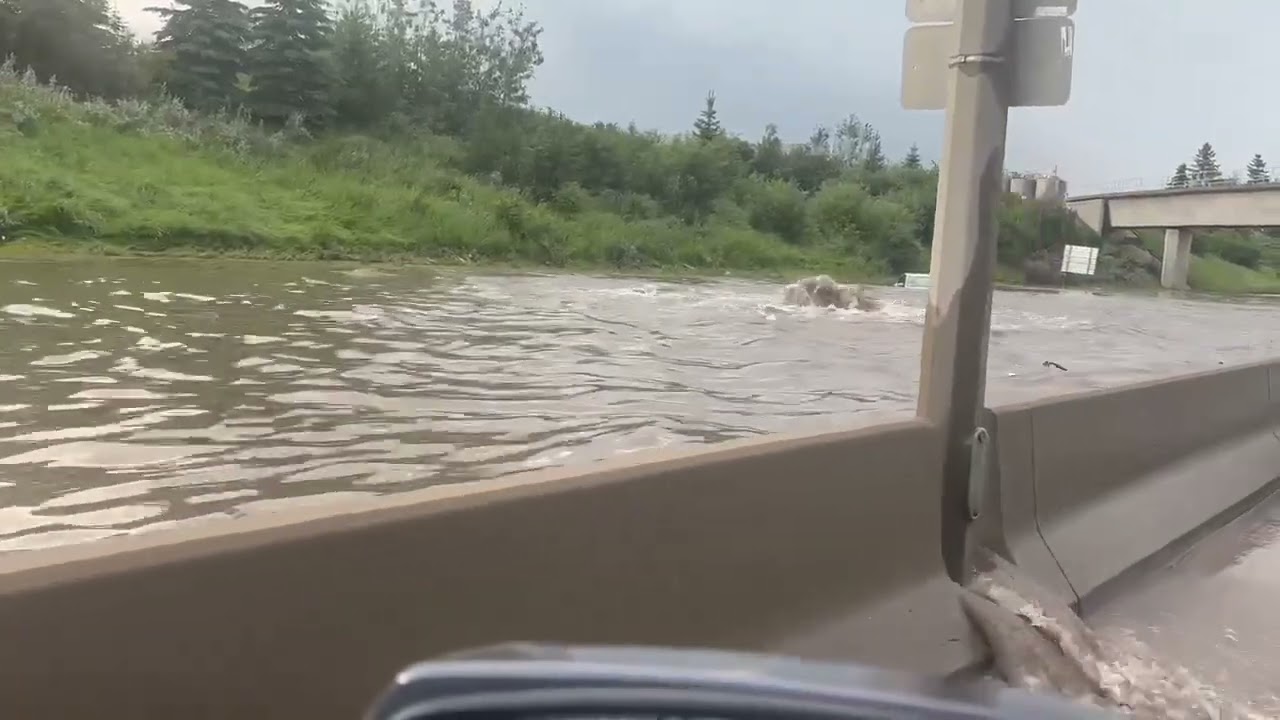 A video my coworker took yesterday on the Yellowhead in Edmonton! #yeg 