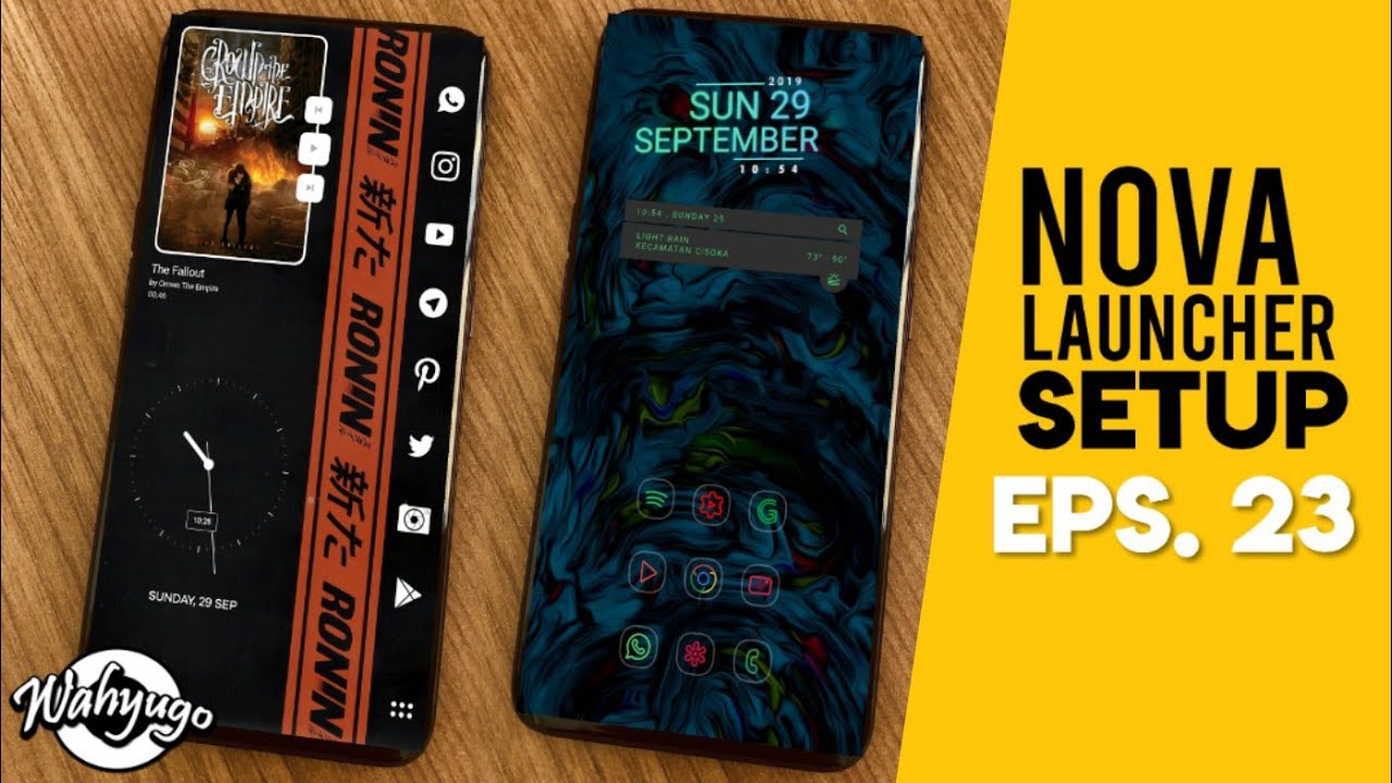 NOVA LAUNCHER SETUP #23 - RONIN & GLOWING COLOR