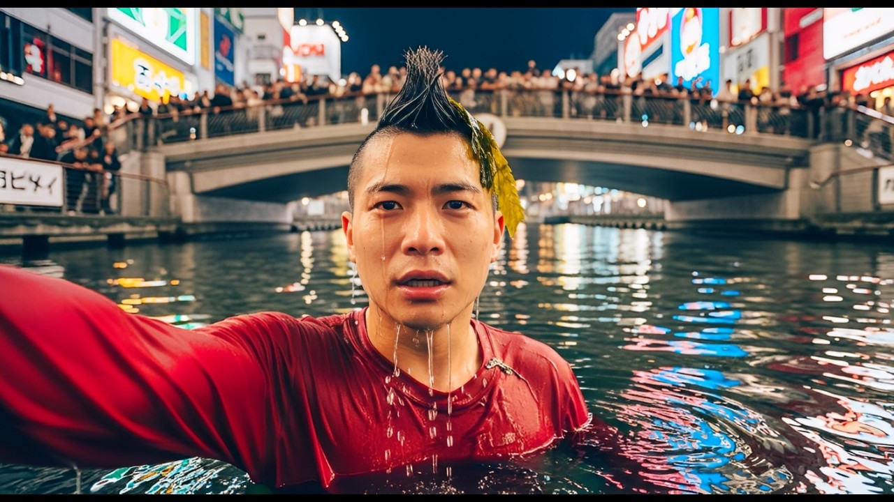 道頓堀に飛び込んでみた！