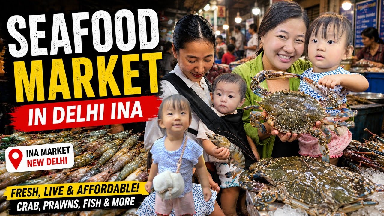 What ₹5000 Buys at Delhi's Famous SEAFOOD Market INA