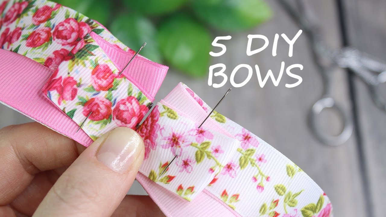 Это ШОК!!! Сразу 5 ВЕСЕННИХ БАНТИКОВ 🎀 НАУЧУ делать и ВАС лучшие ВЕСЕННИЕ АКСЕССУАРЫ 🎀