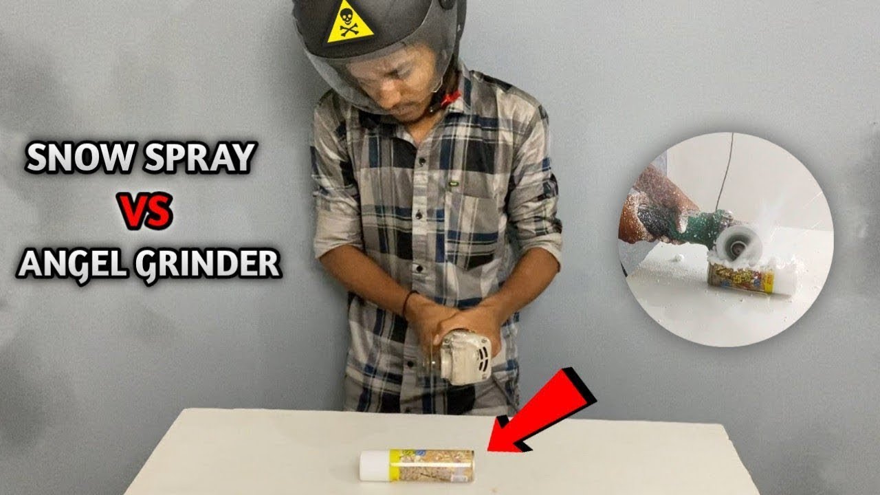 Snow Spray Vs Angel Grinder - Experiment