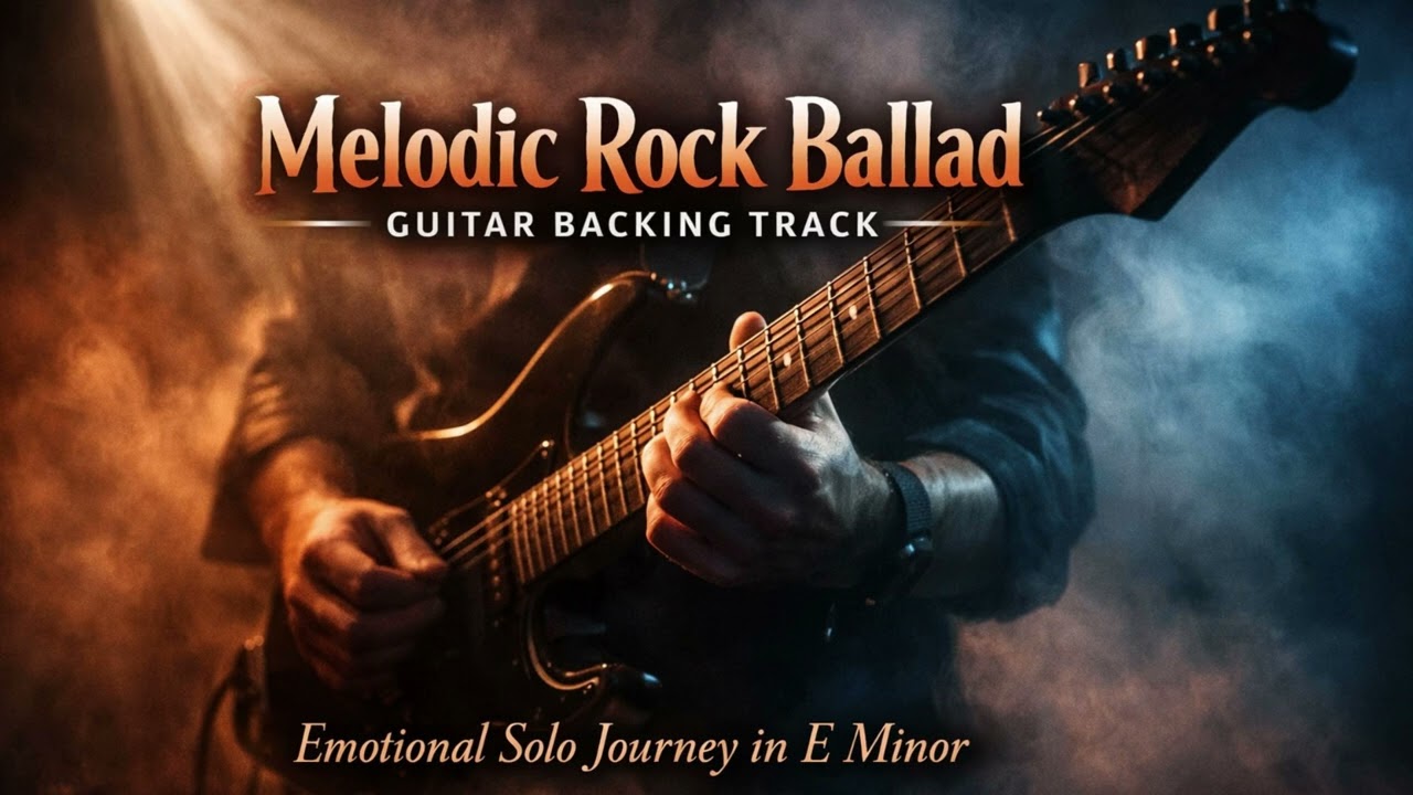 Melodic Rock Ballad Guitar Backing Track | Emotional Solo Journey in E Minor Vol.10 #2026 #chill 