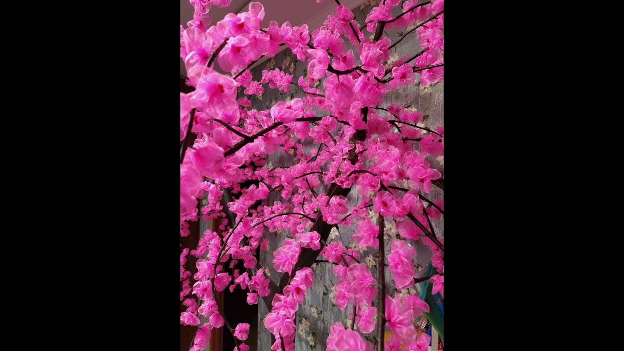 Сакура искусственное дерево. НЕОЖИДАННЫЙ РЕЗУЛЬТАТ. Sakura artificial tree.