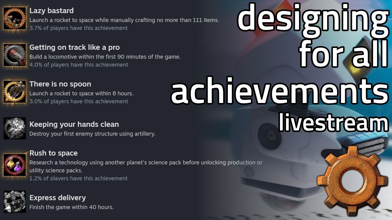 Designing for an All Achievements Run (Livestream 2)