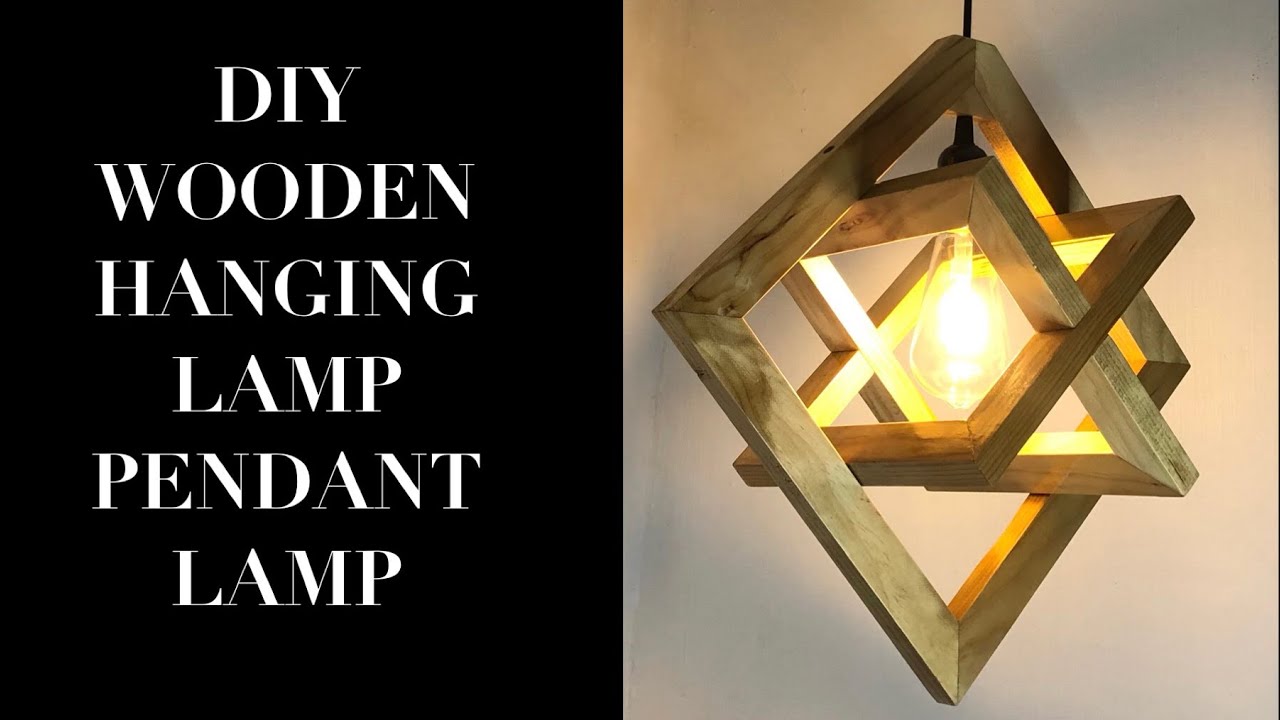 DIY WOODEN HANGING LAMP // WOODEN PENDANT LAMP