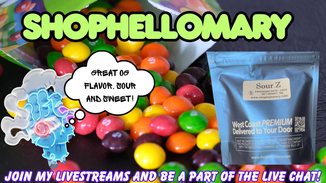 SHOPHELLOMARY FLOWER REVIEW: Sour Z (🍋&zwj;🟩🍭🔥) Great Flavor! Use Code &ldquo;SPACECITY&rdquo;