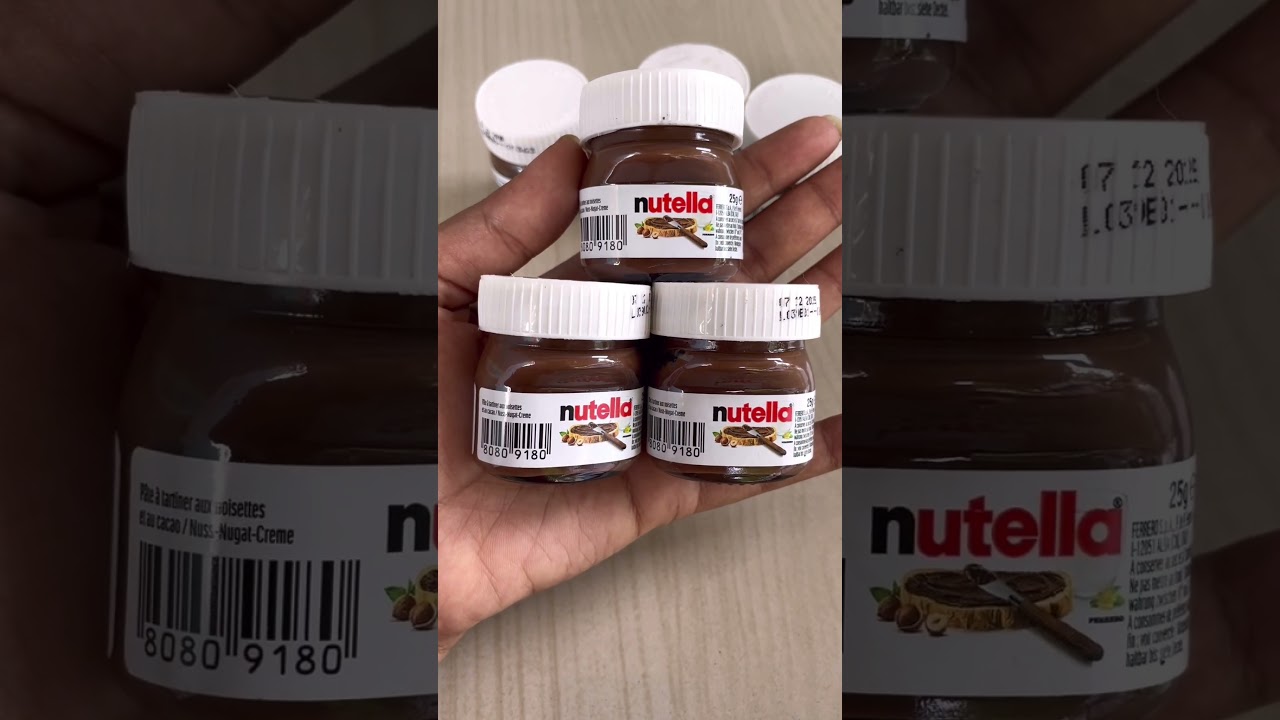 Mini Nutella Jar Chocolate | Nutella Chocolate #chocolate #classictinyfood #chocolatedessert