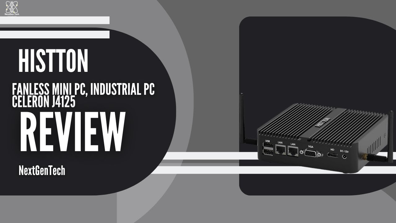 HISTTON Fanless Mini PC Review | Celeron J4125 Industrial PC | 8GB RAM, 128GB SSD, 2 LAN, RS232 COM