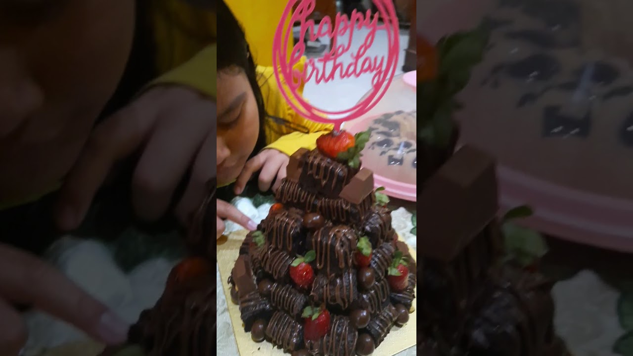 ide kue ultah brownies tower #shorts