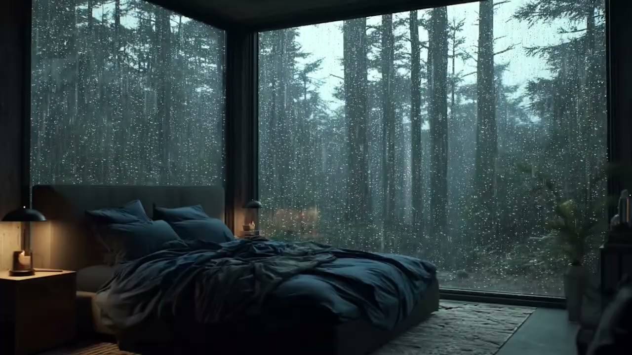 Fall Asleep in 3 Minutes 🌧⚡ | Heavy Rain & Thunderstorm Sounds for Deep Sleep and Relaxation