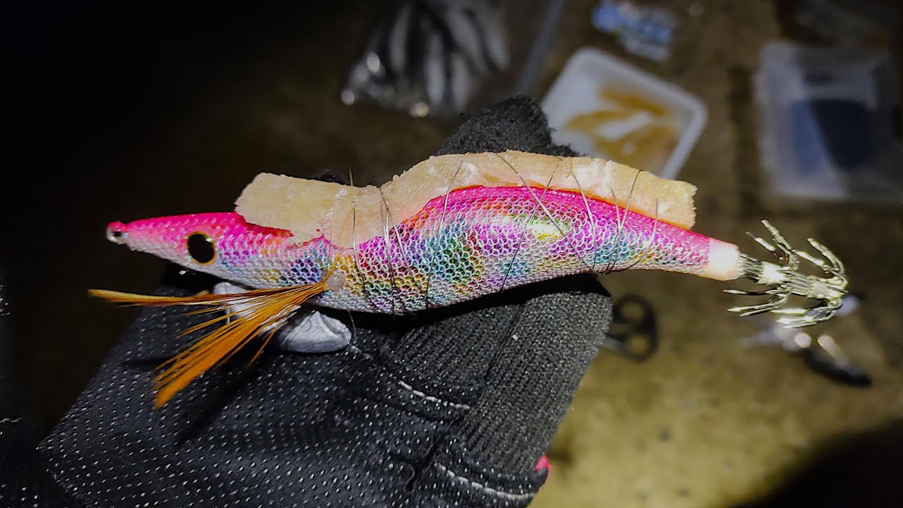 【ヤリイカ釣り】ダイソーエギで邪道エギング