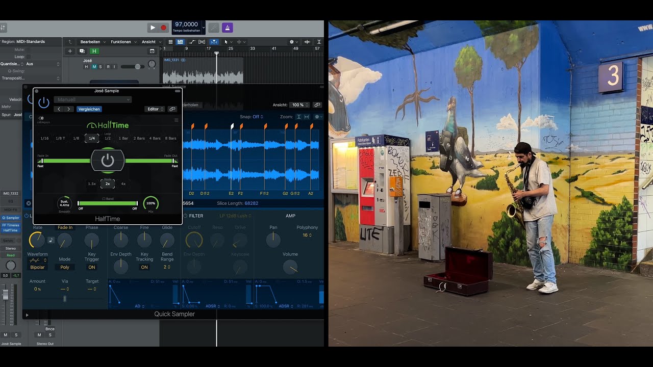 Straßenmusiker liefert perfektes Sample zum Beatbauen - Studio Workflow mit Jonas Hipper