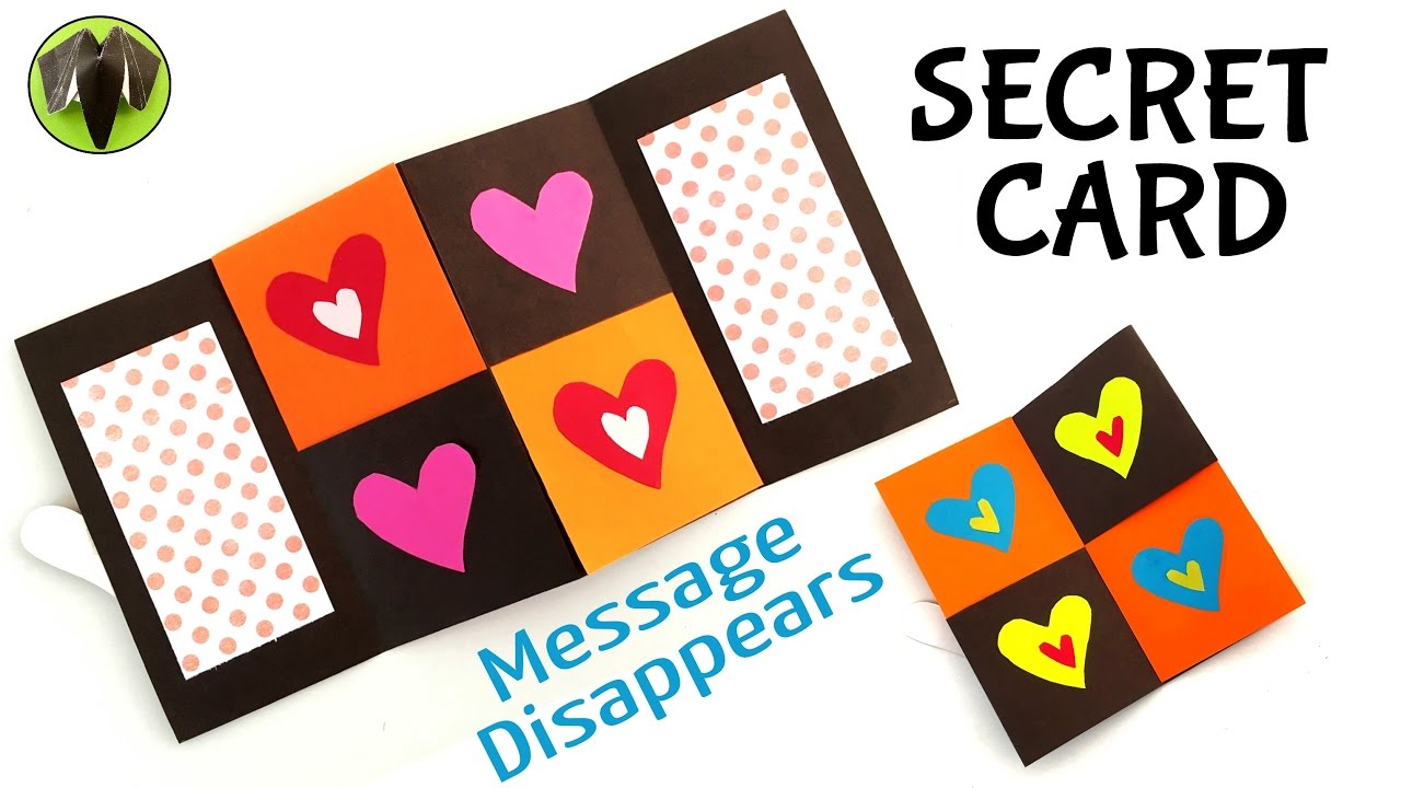 MESSAGE DISAPPEARING SECRET CARD - DIY Tutorial by Paper Folds 🙏
