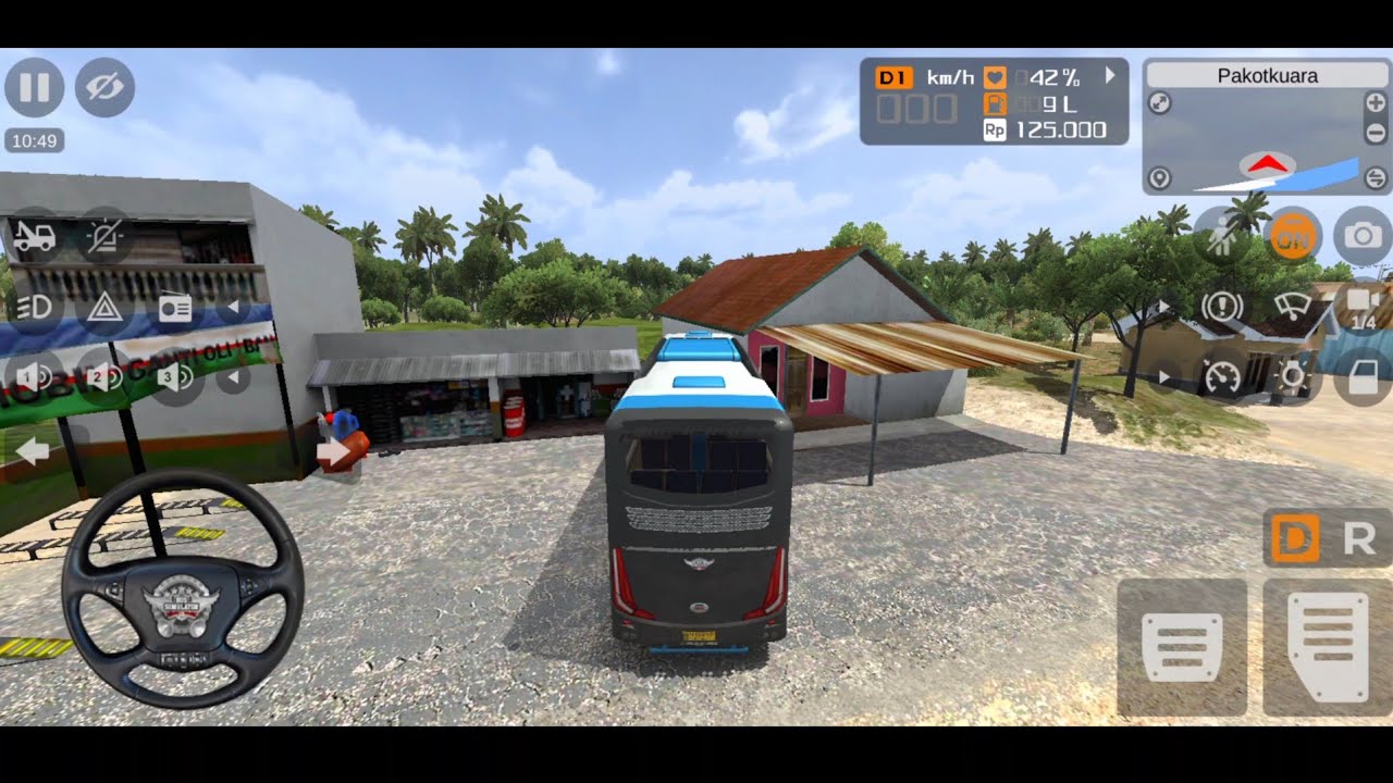 BUS SIMULATOR INDONESIA ||👮Coach Bus City Center Road ||🚍 3D Gameplay video 