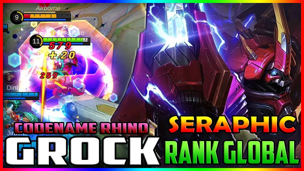Perfect wall placement! Codename Rhino Grock new Skin by Seraphic | Mobile Legends