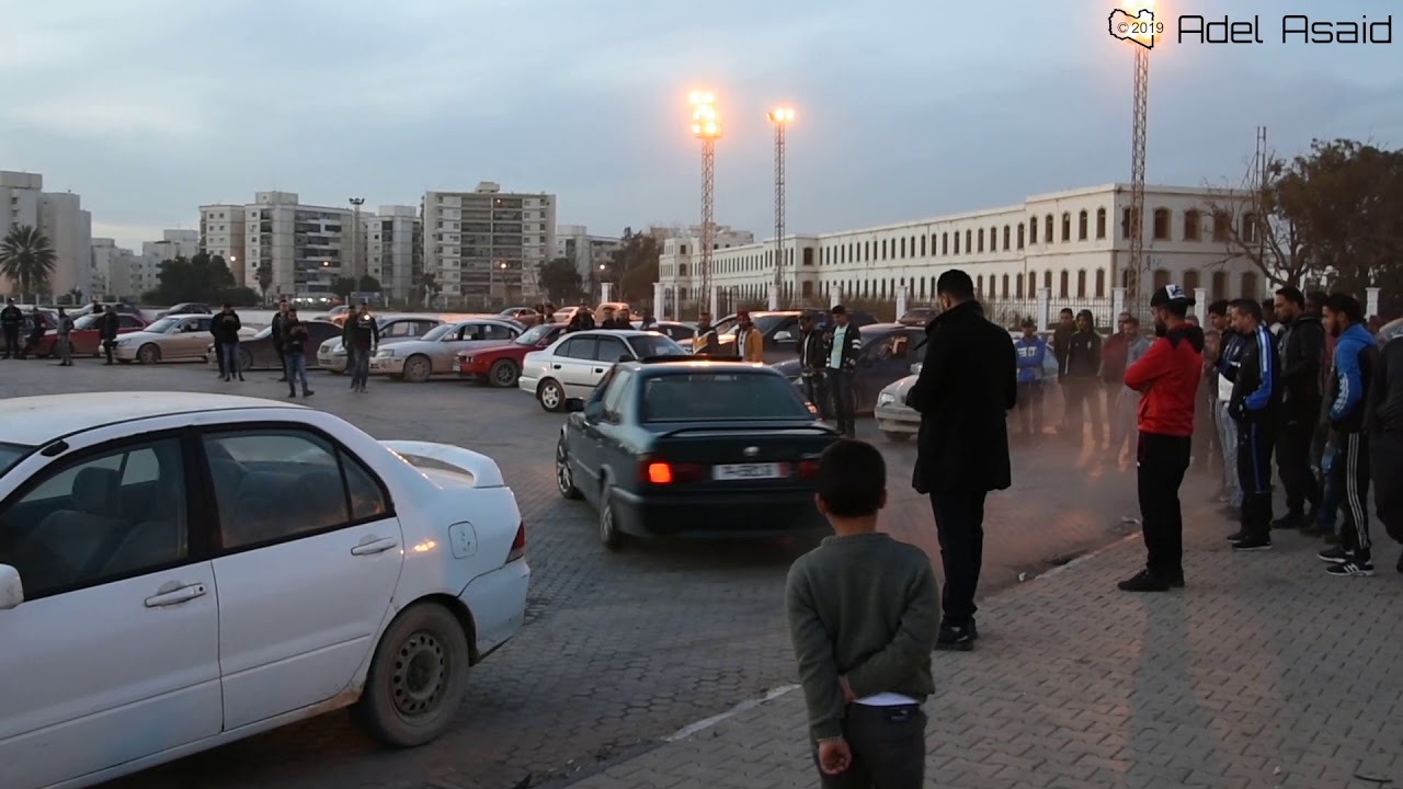 تمتيع محمد العريبي بنغازي | BMW E34 540i Drift Benghazi Libya | نادي شباب بنغازي BMW