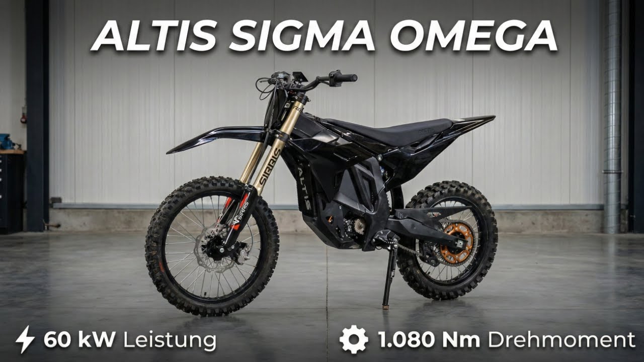 2026 Altis Sigma Omega Limited Edition Dirtbike mit 144V/60 kW & 1.080 Nm