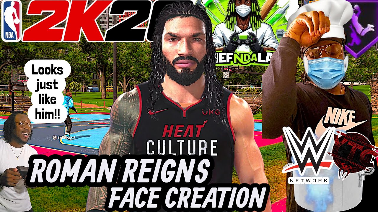 Реалистичная версия лица легенды WWE Романа Рейнса в NBA 2k26 (издание «Шеф-повар») 💪🏾🔥🔥