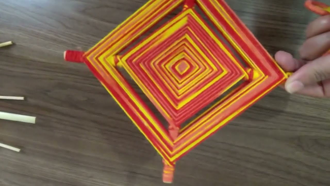 Mandala de Lã (Linha) Dupla - Mandala de 4 Pontas - Parte 02