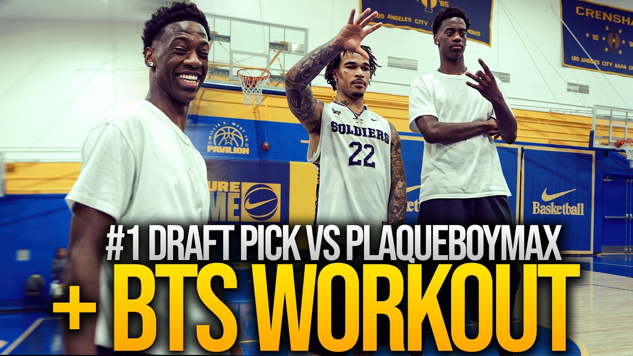 #1 AJ NBA WORKOUT W/ PLAQUEBOYMAX & 1V1 ON STREAM + Behind The Scenes