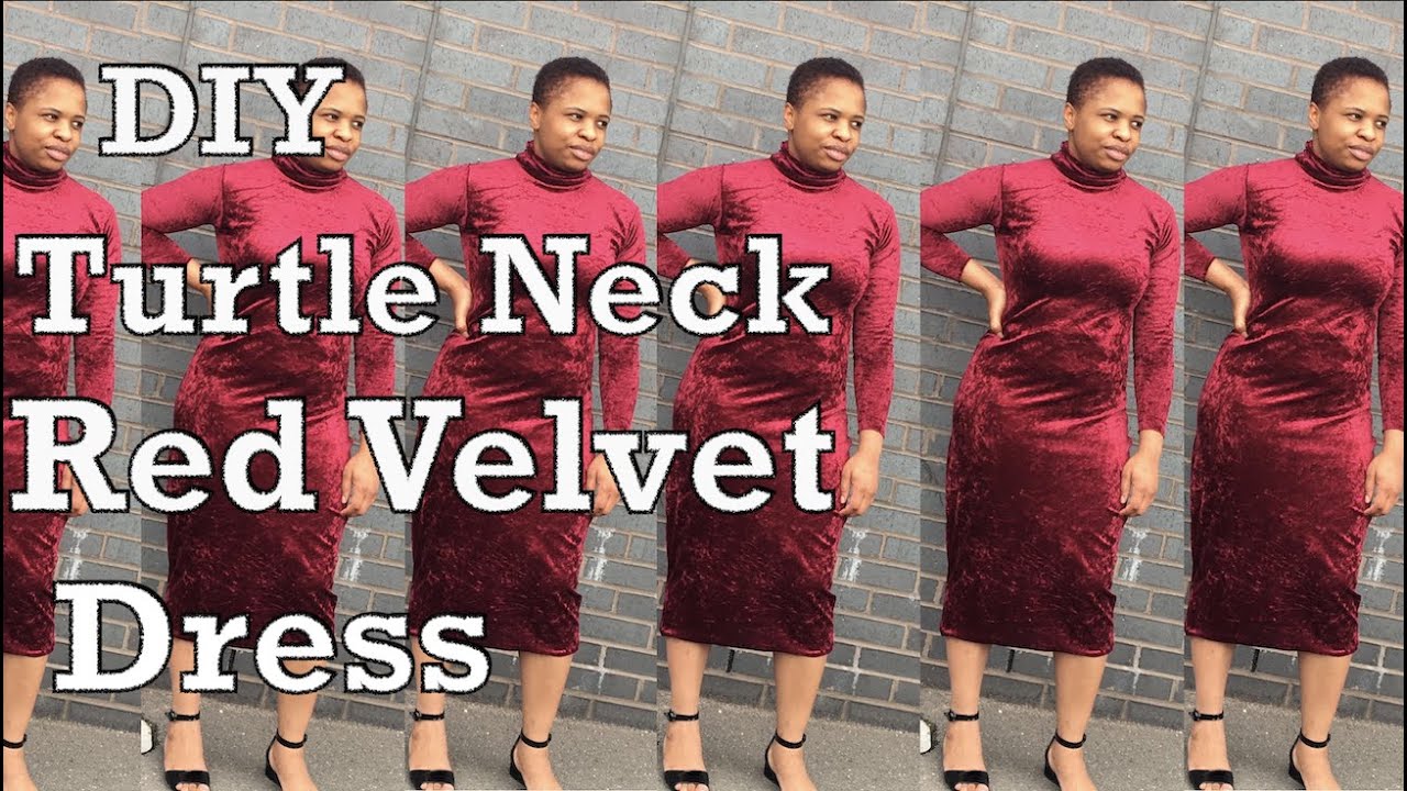 DIY: HOW TO SEW A RED VELVET DRESS|EASY VIDEO