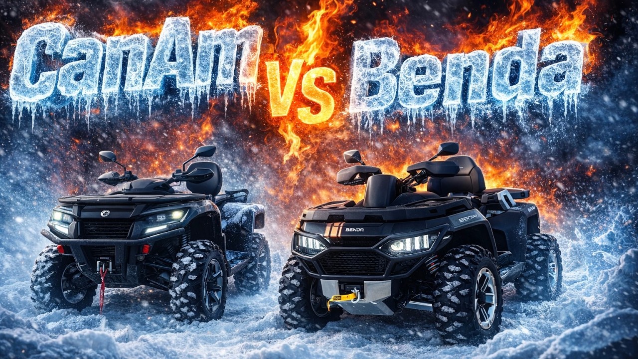 CAN-AM OUTLANDER MAX XT T 700 vs. BENDA REDSTONE 550 R2 ZIMNÝ VÝJAZD ŠTVORKOLKY #canam #benda