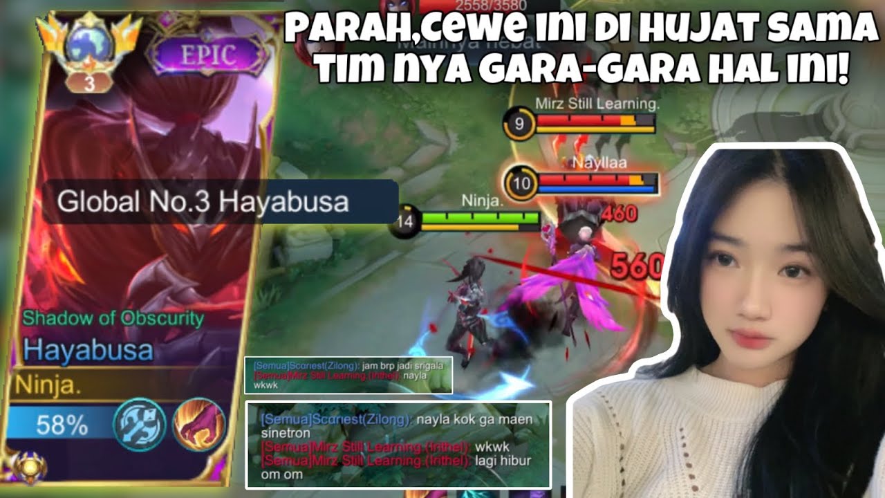 PARAH BANGET! CEWE INI DI HUJAT SAMA TIM NYA GARA-GARA GUA BIKIN TIM NYA GAK BISA MAIN!!
