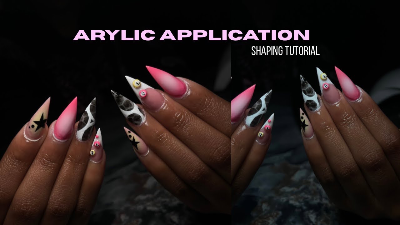 ACRYLIC APPLICATION TUTORIAL 🖤 SHAPING TUTORIAL, long retention, maintenance vlog