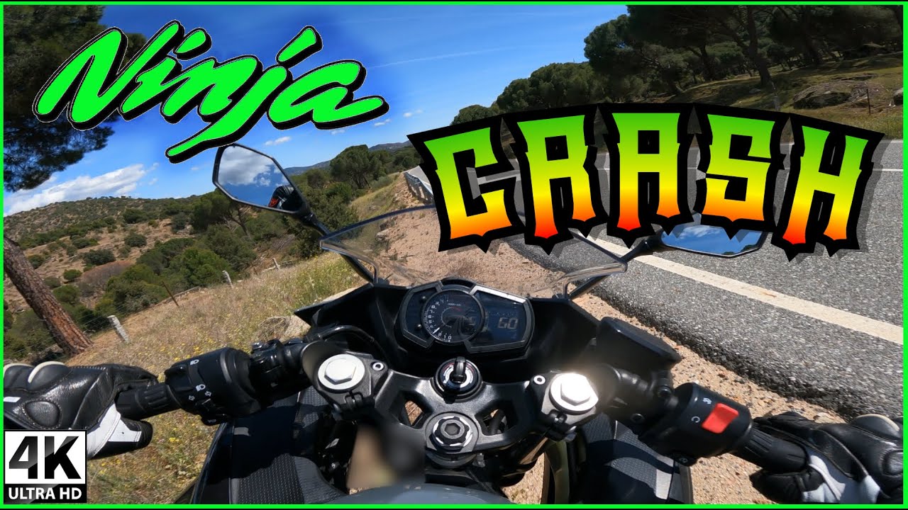 MOTORCYCLE CRASH NINJA 400 2023 [ Broken Shoulder] My Third Crash