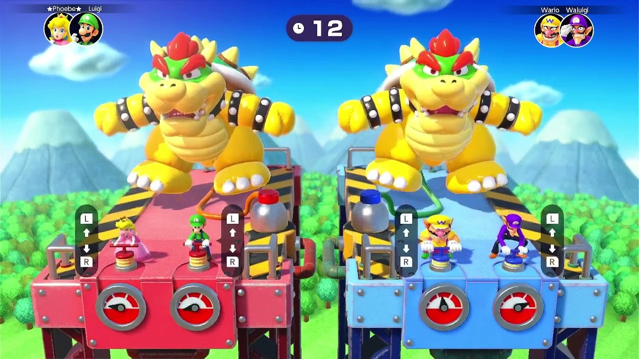 Mario Party Superstars - Tag Match (10 wins) - Peach & Luigi vs Wario & Waluigi