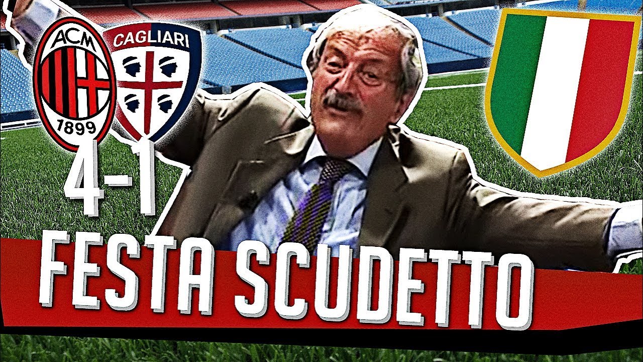 (MILAN CAGLIARI 4-1 FESTA SCUDETTO)