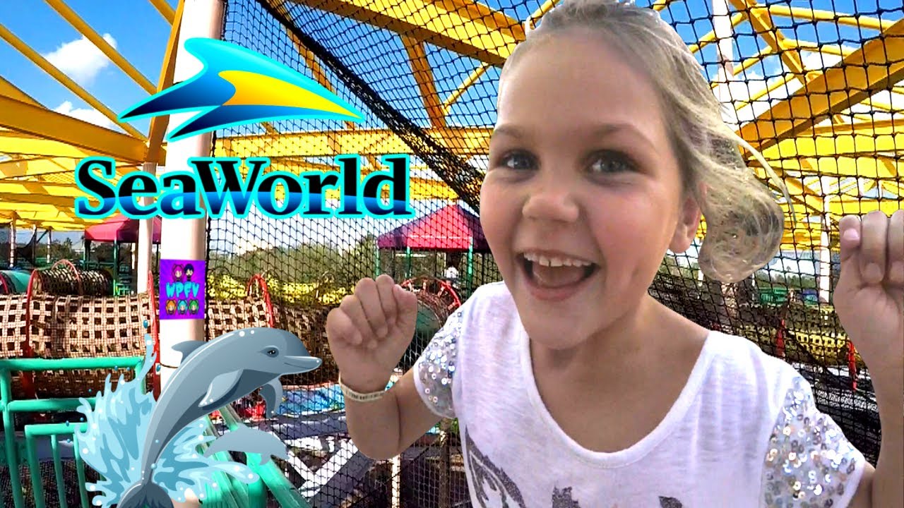 HUGE NET PLAYGROUND IN THE SKY! Shamu's Happy Harbor at SEAWORLD + Funny Baby Dolphins! 🐬