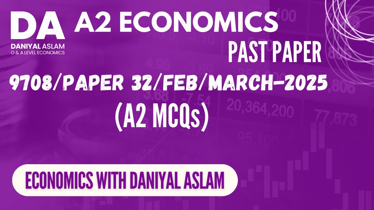 A2 Economics 9708 Feb/March 2025 (P32) Paper 3 MCQs Variant 2