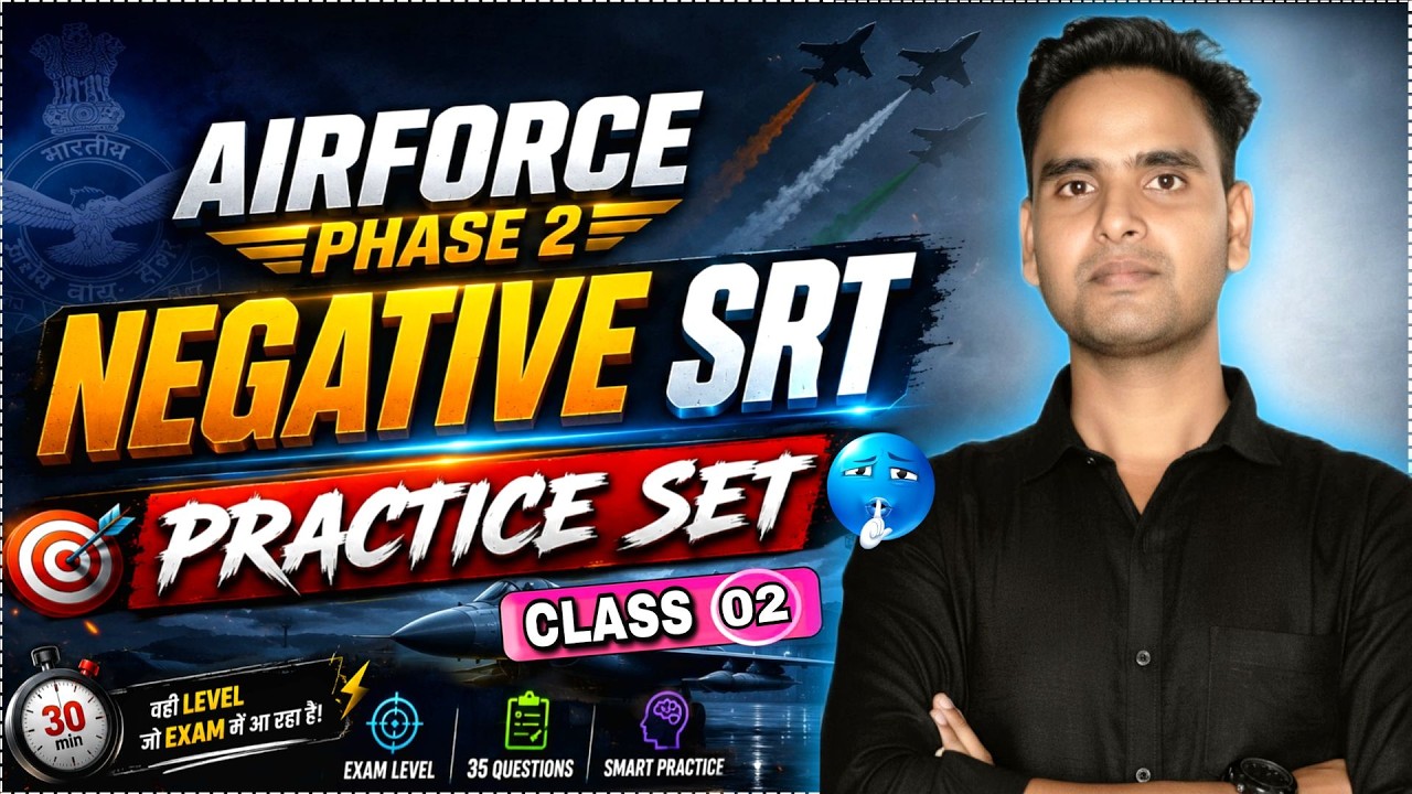 Airforce Phase 2 SRT 2027 | Set-02 |Negative SRT Questions vs Correct Answers| Analysis -Sandeep Sir