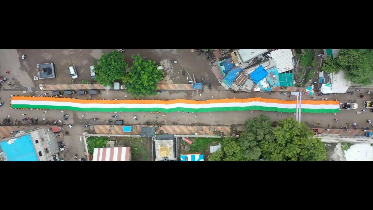 100 meter tiranga rally by Late S. K. Kataria english medium school and jr. college kalewadi